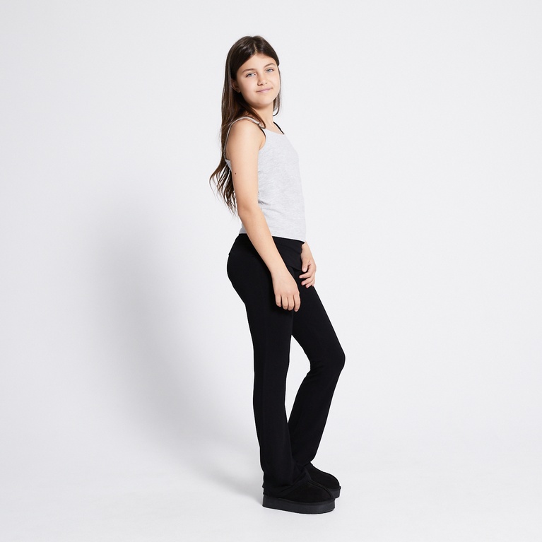 Folded yoga pants "Noelle star" Black